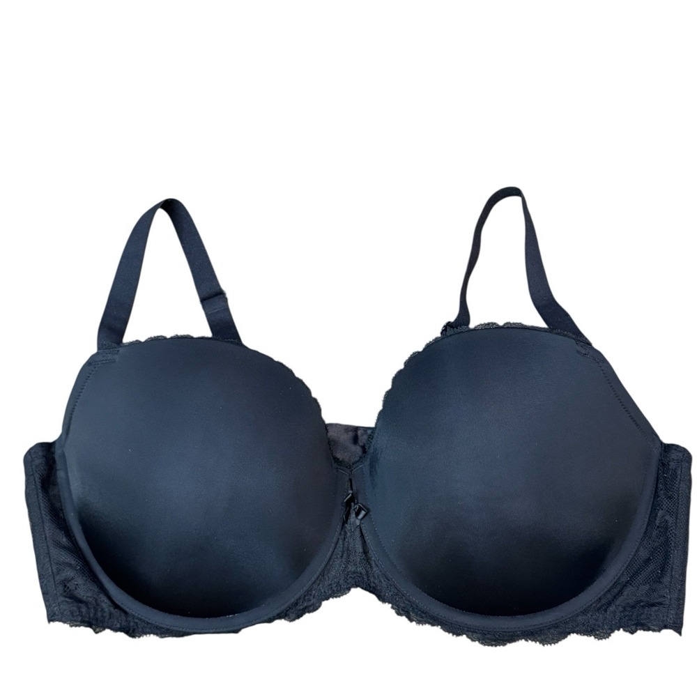Torrid Black‎ Underwired Push-Up Adjustable Straps Bra Size 40DDD S-1